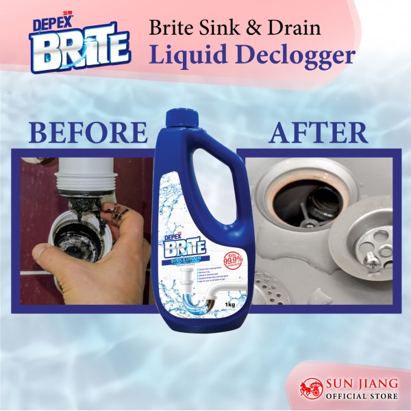 Depex Brite Sink & Drain Liquid Declogger 1kg PGMall