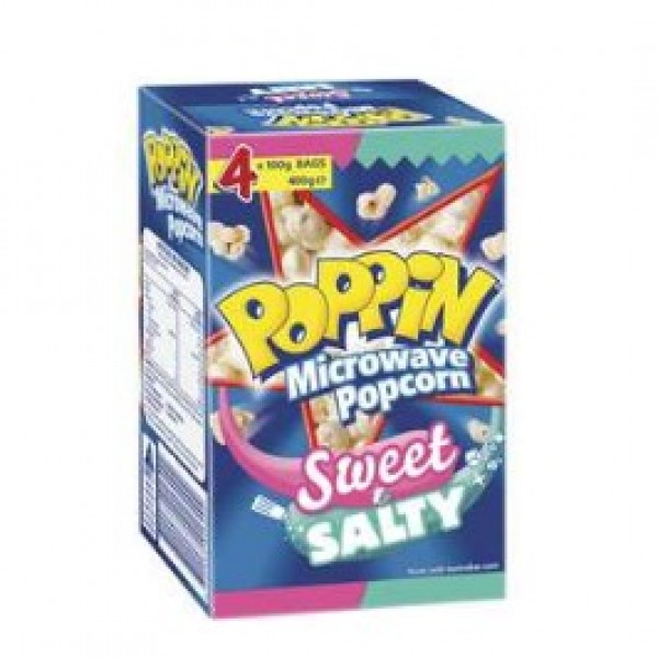 Poppin Microwave Popcorn Butter/ Triple Butter/ Sweet and Salty Flavour