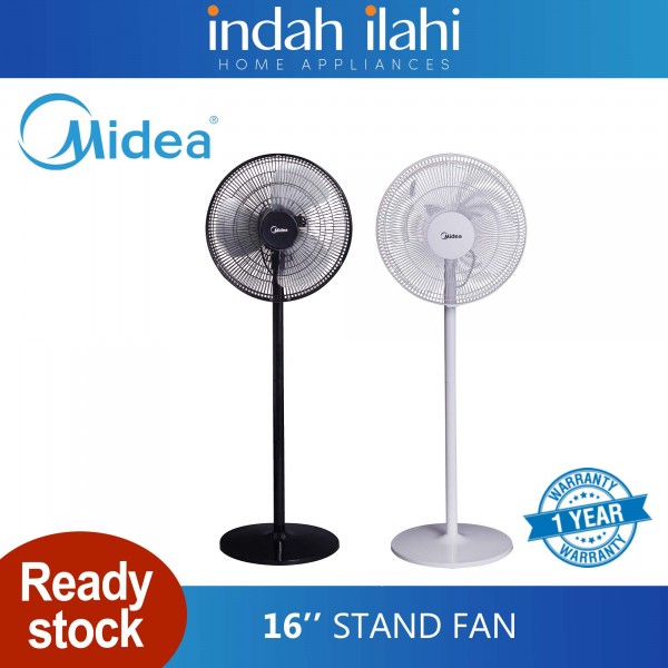 Midea 16 Stand Fan Mf 16fs18c Wt Mf 16fs18c Bk Black Pgmall