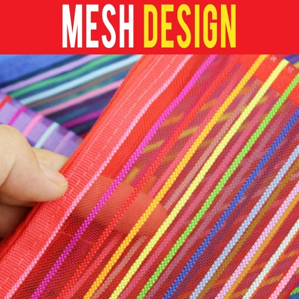 Aromate Rainbow Mesh Bag Pencil Stationary Casing PGMall