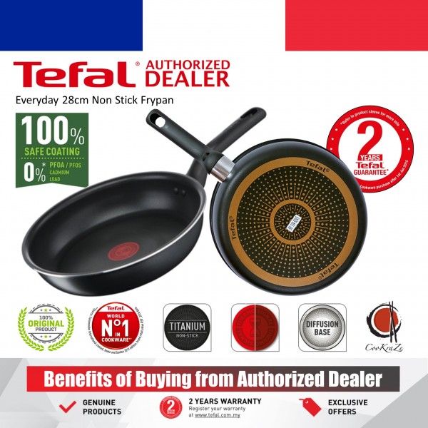 Tefal Everyday 28cm Non Stick Frypan C57306 C5730695 Pan Pot Fry Frying