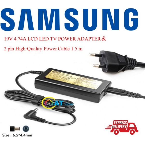 SAMSUNG LCD LED TV POWER ADAPTER 19V 4.74A with Power Cable PGMall