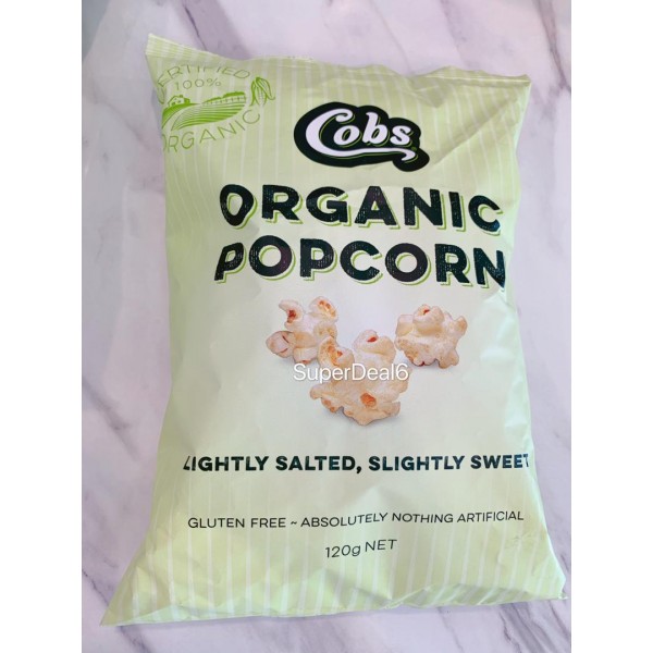 COBS ORGANIC LIGHTLY SALTED, SLIGHTLY SWEET POPCORN 120g PGMall